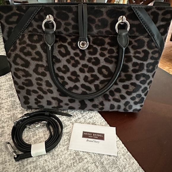 Gorgeous Vintage Animal Print Henri Bendel Lafayette Satchel in Leopard, EUC! - Picture 3 of 4